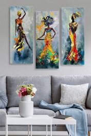 Wallity Cuadro Decorativo MDF0035 de 3 Piezas